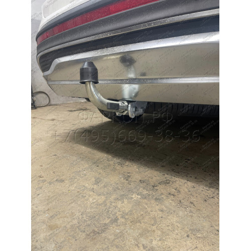 K0506C GALIA Полностью оцинкованный фаркоп на Kia Sorento MQ4 2020-, Hyundai Santa Fe 2020-2023. Тип шара: C (горизонтальный съемный). Установка без выреза бампера. Нагрузки: 2600/120 кг, масса фаркопа 18,35 кг
