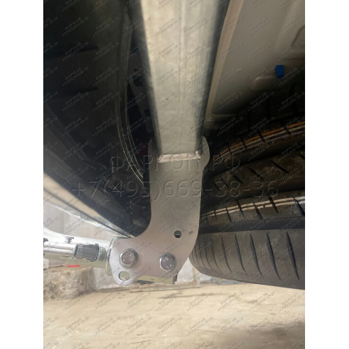 K0506C GALIA Полностью оцинкованный фаркоп на Kia Sorento MQ4 2020-, Hyundai Santa Fe 2020-2023. Тип шара: C (горизонтальный съемный). Установка без выреза бампера. Нагрузки: 2600/120 кг, масса фаркопа 18,35 кг