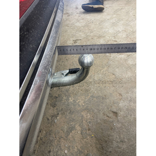 K0506C GALIA Полностью оцинкованный фаркоп на Kia Sorento MQ4 2020-, Hyundai Santa Fe 2020-2023. Тип шара: C (горизонтальный съемный). Установка без выреза бампера. Нагрузки: 2600/120 кг, масса фаркопа 18,35 кг