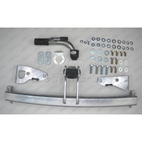 K0506C GALIA Полностью оцинкованный фаркоп на Kia Sorento MQ4 2020-, Hyundai Santa Fe 2020-2023. Тип шара: C (горизонтальный съемный). Установка без выреза бампера. Нагрузки: 2600/120 кг, масса фаркопа 18,35 кг