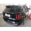 K050C GALIA Полностью оцинкованный фаркоп на Kia Sorento MQ4 2020-, Hyundai Santa Fe 2020-2023. Тип шара: C (горизонтальный съемный). Невидимый вырез бампера. Нагрузки: 2600/120 кг, масса фаркопа 18,35 кг