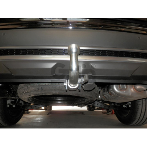 K050C GALIA Полностью оцинкованный фаркоп на Kia Sorento MQ4 2020-, Hyundai Santa Fe 2020-2023. Тип шара: C (горизонтальный съемный). Невидимый вырез бампера. Нагрузки: 2600/120 кг, масса фаркопа 18,35 кг