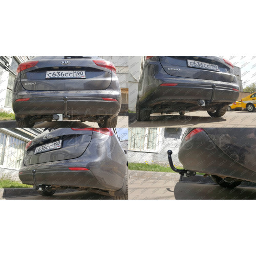 K119-A Лидер-плюс ТСУ для Kia Ceed универсал 2013-2018. Требуется подрезка бампера. Нагрузки: 1300/75 кг, масса фаркопа 16,82 кг (без электрики в комплекте)