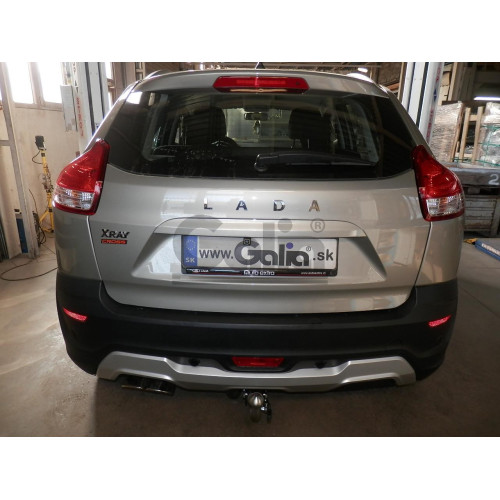 L029A GALIA Полностью оцинкованный фаркоп на Lada XRAY 2015-2022, Lada XRAY Cross 2018-2022. Тип шара: A. Установка без снятия и выреза бампера. Нагрузки: 1150/50 кг, масса фаркопа 13,12 кг