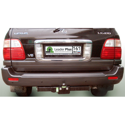 L104-F Лидер-плюс ТСУ для Toyota Land Cruiser 100 1998-2007, Lexus LX 470 1998-2007 без снятия и выреза бампера. Тип шара: F. Нагрузки: 2000/100 кг, масса фаркопа 17,42 кг (без электрики в комплекте)