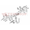 M-102 STEINHOF Фаркоп на Mercedes A-Class w176 (кроме AMG package) 2012-2018, Mercedes B-Class w246 (кроме AMG package) 2011-2018 без подрезки бампера. Тип шара: AV (вертикальное быстросъемное крепление шара на ключе). Нагрузки: 1500/80 кг, масса фаркопа 