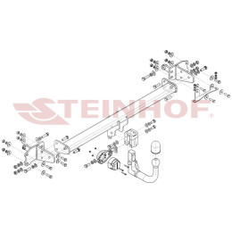 M-161 STEINHOF Фаркоп на Mercedes C-Class w205 седан / s205 универсал / a205 кабриолет / c205 купе 2014-2021, в т.ч. AMG-пакет, кроме авто с пневмоподвеской. Требуется подре
