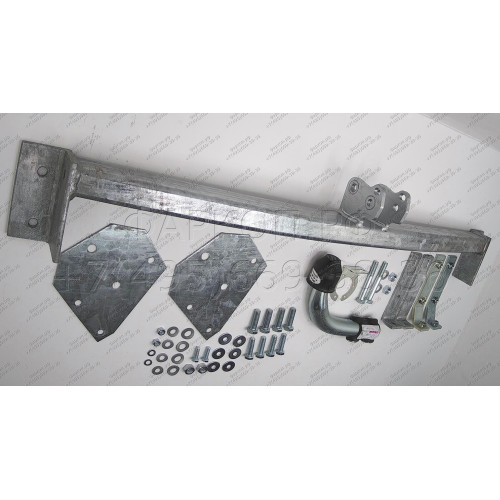 M020A GALIA Полностью оцинкованный фаркоп на Mazda Premacy 1999-2004. Тип шара: A. Без выреза бампера. Нагрузки: 1400/75 кг, масса фаркопа 17,75 кг