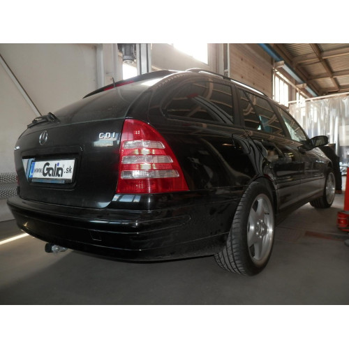 M097C GALIA Полностью оцинкованный фаркоп на Mercedes C-Class w203 седан / s203 универсал 2000-2007, Mercedes CLK-Class 2002-2009. Особенности: для нестандартного бампера требуется большой вырез. Подрозетник убирается за бампер. Тип шара: C (горизонтальны
