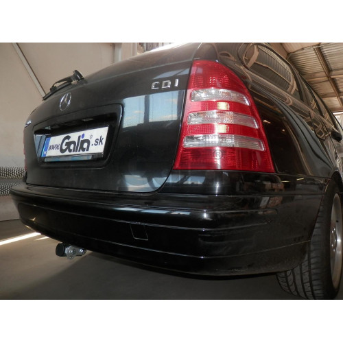 M097C GALIA Полностью оцинкованный фаркоп на Mercedes C-Class w203 седан / s203 универсал 2000-2007, Mercedes CLK-Class 2002-2009. Особенности: для нестандартного бампера требуется большой вырез. Подрозетник убирается за бампер. Тип шара: C (горизонтальны