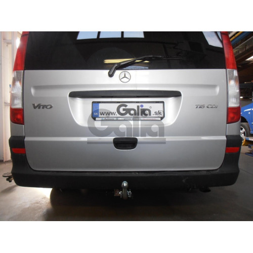 M108A GALIA Полностью оцинкованный фаркоп на Mercedes V-Class w447 2014-, Mercedes Vito w639 2003-2014, w447 2014-, Mercedes Viano w639 2003-2014. Особенности: задний привод, после 07/2010- необходима большая подрезка бампера. Тип шара: A. Невидимый вырез
