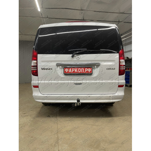 M108A GALIA Полностью оцинкованный фаркоп на Mercedes V-Class w447 2014-, Mercedes Vito w639 2003-2014, w447 2014-, Mercedes Viano w639 2003-2014. Особенности: задний привод, после 07/2010- необходима большая подрезка бампера. Тип шара: A. Невидимый вырез