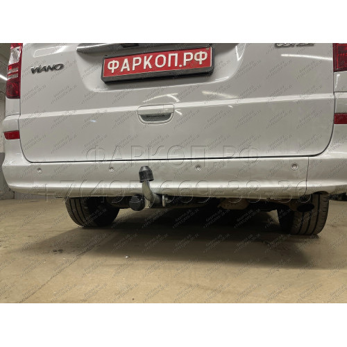 M108A GALIA Полностью оцинкованный фаркоп на Mercedes V-Class w447 2014-, Mercedes Vito w639 2003-2014, w447 2014-, Mercedes Viano w639 2003-2014. Особенности: задний привод, после 07/2010- необходима большая подрезка бампера. Тип шара: A. Невидимый вырез