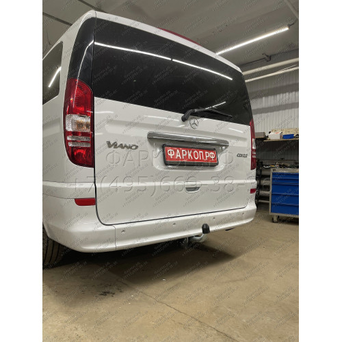 M108A GALIA Полностью оцинкованный фаркоп на Mercedes V-Class w447 2014-, Mercedes Vito w639 2003-2014, w447 2014-, Mercedes Viano w639 2003-2014. Особенности: задний привод, после 07/2010- необходима большая подрезка бампера. Тип шара: A. Невидимый вырез