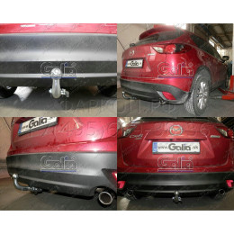 M129A GALIA Полностью оцинкованный фаркоп на Mazda CX-5 2012-2017, 2017-2025. Подрозетник убирается за бампер. Тип шара: A. Невидимый вырез бампера. Нагрузки: 210