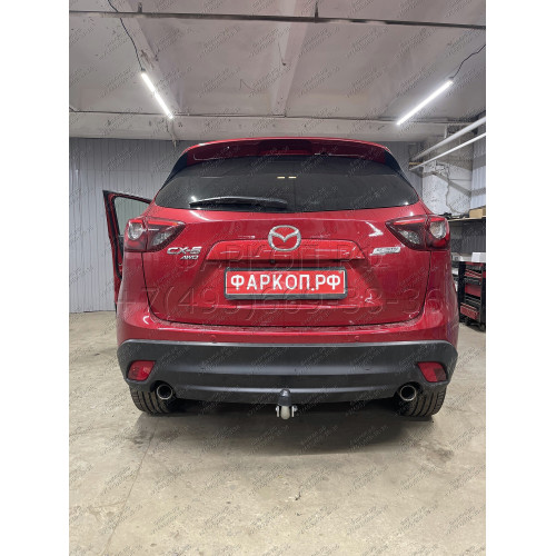 M129A GALIA Полностью оцинкованный фаркоп на Mazda CX-5 2012-2017, 2017-2025. Подрозетник убирается за бампер. Тип шара: A. Невидимый вырез бампера. Нагрузки: 2100/100 кг, масса фаркопа 18,5 кг