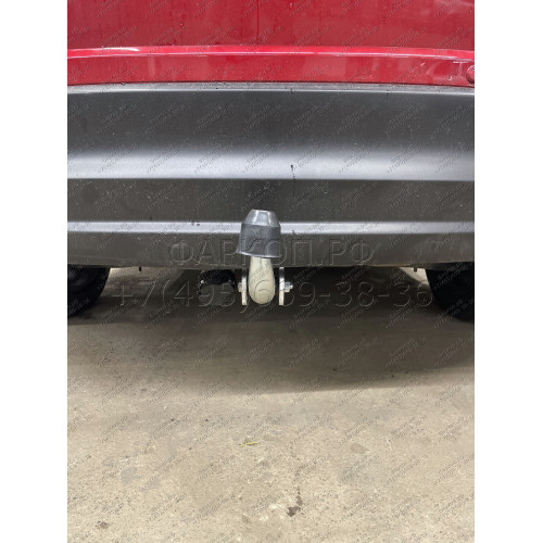 M129A GALIA Полностью оцинкованный фаркоп на Mazda CX-5 2012-2017, 2017-2025. Подрозетник убирается за бампер. Тип шара: A. Невидимый вырез бампера. Нагрузки: 2100/100 кг, масса фаркопа 18,5 кг