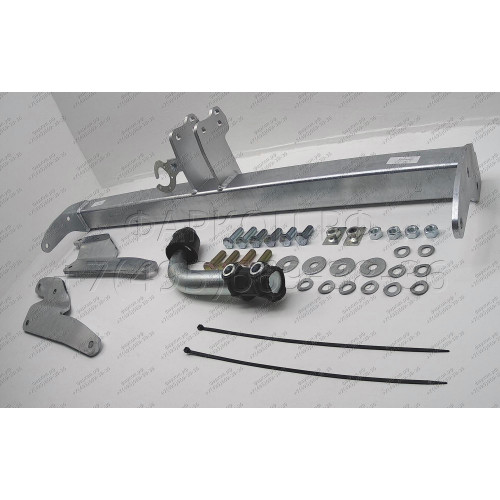 M129A GALIA Полностью оцинкованный фаркоп на Mazda CX-5 2012-2017, 2017-2025. Подрозетник убирается за бампер. Тип шара: A. Невидимый вырез бампера. Нагрузки: 2100/100 кг, масса фаркопа 18,5 кг