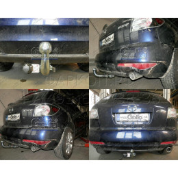 M130A GALIA Полностью оцинкованный фаркоп на Mazda CX-7 2006-2013. Тип шара: A. Невидимый вырез бампера. Нагрузки: 2000/100 кг, масса фаркопа 16,92 кг
