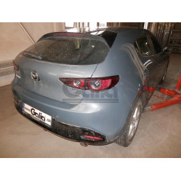 M142C GALIA Полностью оцинкованный фаркоп на Mazda 3 хетчбек 2019-. Тип шара: C (горизонтальный съемный). Невидимый вырез бампера. Нагрузки: 1600/80 кг, мас