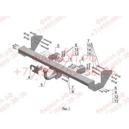 MB 05 AVTOS Фаркоп на Mercedes Viano w639 2003-2014, Mercedes Vito w639 2003-2014. Необходима подрезка бампера. Тип шара: A. Нагрузки: 2000/100 кг, масса фаркопа 17 кг (без электри