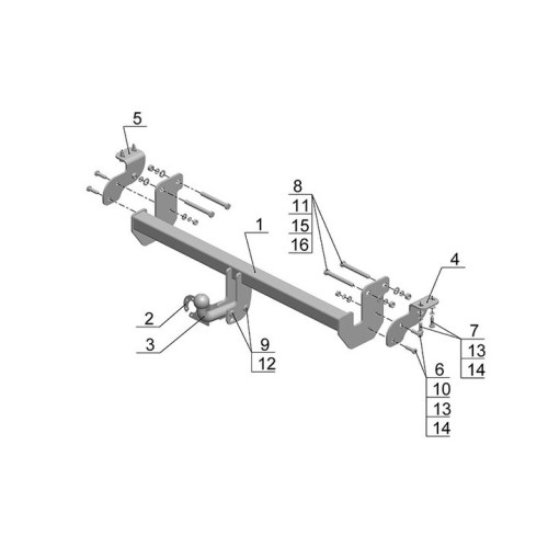 MI 23 AVTOS Фаркоп на Mitsubishi ASX 2010-2022, Citroen C4 Aircross 2012-2016, Peugeot 4008 2012-2016. Необходима подрезка бампера. Тип шара: A. Нагрузки: 1250/75 кг, масса фаркопа 20 кг (без электрики в комплекте)