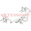 N-016 STEINHOF Фаркоп на Nissan Almera Tino 2000-2006. Требуется подрезка бампера. Тип шара: A. Нагрузки: 1600/75 кг, масса фаркопа 13,1 кг (без электрики в комплекте)