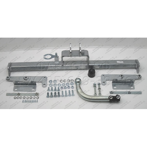 N053A GALIA Полностью оцинкованный фаркоп на Nissan Juke 2WD 2011-2019. Подрозетник убирается за бампер. Шар перекрывает противотуманную фару. Тип шара: A. Невидимый вырез бампера. Нагрузки: 1400/75 кг, масса фаркопа 17,07 кг