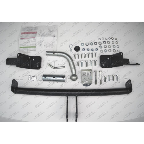 N110-BA TAVIALS ТСУ для Nissan Almera Classic седан 2006-2012. Требуется подрезка бампера. Тип шара: C (оцинкованный, съемный). Нагрузки: 1000/75 кг, масса фаркопа 14,8 кг (без электрики в комплекте)