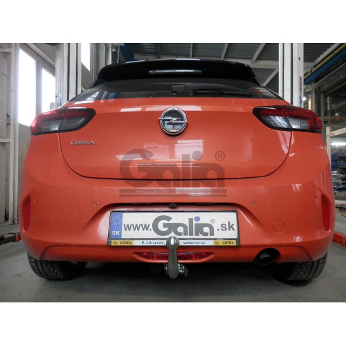 O072A GALIA Полностью оцинкованный фаркоп на Opel Corsa 2019-, Peugeot 208 2019-. Тип шара: A. Без подрезки бампера. Нагрузки: 1400/75 кг, масса фаркопа 13,92 кг