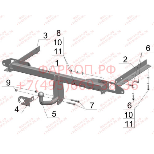 OP 06 AVTOS Фаркоп на Opel Astra J универсал 2009-2015. Необходима подрезка бампера. Тип шара: A. Нагрузки: 1500/75 кг, масса фаркопа 17 кг (без электрики в комплекте)