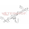 P-045 STEINHOF Фаркоп на Peugeot 5008 2009-2017. Требуется подрезка бампера. Тип шара: AV (вертикальное быстросъемное крепление шара на ключе). Нагрузки: 1800/100 кг, масса фаркопа 23,5 кг (без электрики в комплекте)