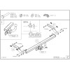P029C GALIA Полностью оцинкованный фаркоп на Peugeot 206 хетчбек 2003-2010. Подрозетник убирается за бампер. Тип шара: C (горизонтальный съемный). Невидимый вырез бампера. Нагрузки: 1100/50 кг, масса фаркопа 14,07 кг