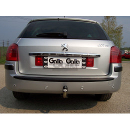 P034A GALIA Полностью оцинкованный фаркоп на Peugeot 407 универсал 2004-2008. Тип шара: A. Без выреза бампера. Нагрузки: 1900/80 кг, масса фаркопа 18,51 кг