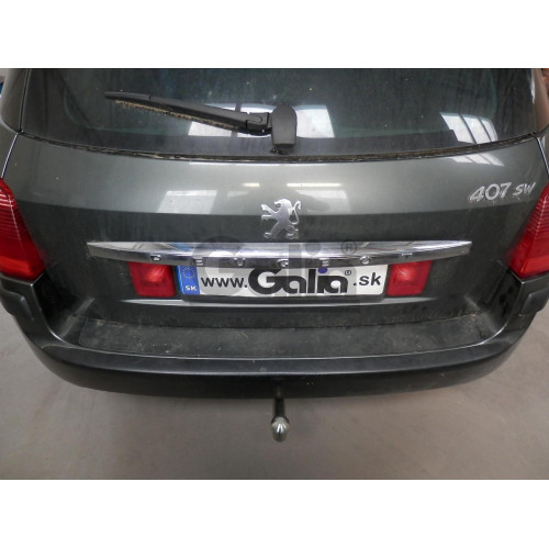 P034A GALIA Полностью оцинкованный фаркоп на Peugeot 407 универсал 2004-2008. Тип шара: A. Без выреза бампера. Нагрузки: 1900/80 кг, масса фаркопа 18,51 кг
