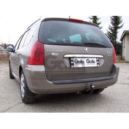P036C GALIA Полностью оцинкованный фаркоп на Peugeot 307 универсал 2002-2008. Подрозетник убирается за бампер. Тип шара: C (горизонтальный съемный). Устано