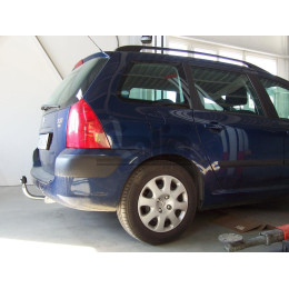 P036C GALIA Полностью оцинкованный фаркоп на Peugeot 307 универсал 2002-2008. Подрозетник убирается за бампер. Тип шара: C (горизонтальный съемный). Устано