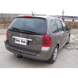 P036C GALIA Полностью оцинкованный фаркоп на Peugeot 307 универсал 2002-2008. Подрозетник убирается за бампер. Тип шара: C (горизонтальный съемный). Устано