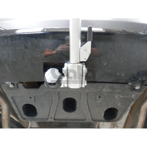 P048C GALIA Полностью оцинкованный фаркоп на Peugeot 2008 2019-. Тип шара: C (горизонтальный съемный). Невидимый вырез бампера. Нагрузки: 1400/75 кг, масса фаркопа 16,37 кг