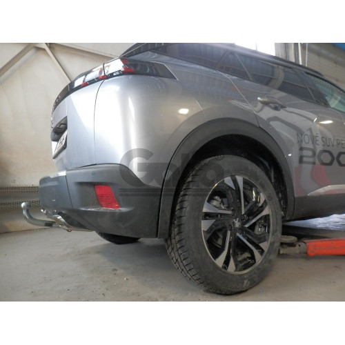 P048C GALIA Полностью оцинкованный фаркоп на Peugeot 2008 2019-. Тип шара: C (горизонтальный съемный). Невидимый вырез бампера. Нагрузки: 1400/75 кг, масса фаркопа 16,37 кг