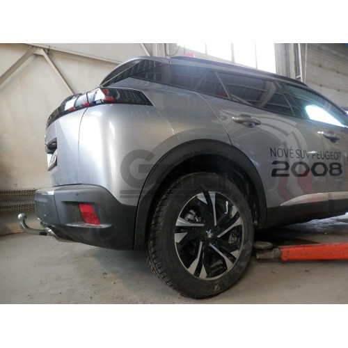 P048C GALIA Полностью оцинкованный фаркоп на Peugeot 2008 2019-. Тип шара: C (горизонтальный съемный). Невидимый вырез бампера. Нагрузки: 1400/75 кг, масса фаркопа 16,37 кг