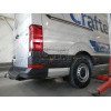 V085C GALIA Полностью оцинкованный фаркоп на Volkswagen Crafter II фургон со ступенькой, одинарные колеса сзади 2017-, MAN TGE фургон со ступенькой 2016-. Без выреза бампера. Тип шара: C (горизонтальный съемный). Нагрузки: 3500/150 кг, масса фаркопа 28,37