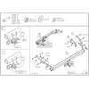 R002A GALIA Полностью оцинкованный фаркоп на Renault Clio 1998-2005. Особенности: Номерной знак на задней двери, вкл. Storia 2005-. Тип шара: A. Установка без снятия и выреза бампера. Нагрузки: 1200/75 кг, масса фаркопа 13,75 кг