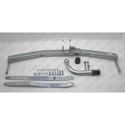 R074A GALIA Полностью оцинкованный фаркоп на Renault Megane II 2003-2008 (classic) седан/универсал, Megane III универсал 2008-2016. Подрозетник убирается за бампер. Тип шара: A. Установка без выреза бампера. Нагрузки: 1300/75 кг, масса фаркопа 16,92 кг
