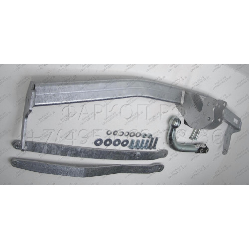 R074A GALIA Полностью оцинкованный фаркоп на Renault Megane II 2003-2008 (classic) седан/универсал, Megane III универсал 2008-2016. Подрозетник убирается за бампер. Тип шара: A. Установка без выреза бампера. Нагрузки: 1300/75 кг, масса фаркопа 16,92 кг