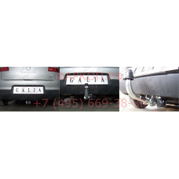R087C GALIA Полностью оцинкованный фаркоп на Renault Megane III хетчбек 5 дверей 2008-2016, Renault Scenic III 2010-2016. Подрозетник убирается за бампер. Тип шара: C (гориз