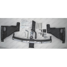 RDU-21-991124.00 PT GROUP Фаркоп с нержавеющей накладкой на Renault Duster 2021-2022 без подрезки бампера. Тип шара: E (легкосъемный шар под квадрат). Нагрузки: 1600/75