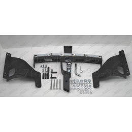 RDU-21-991124.00 PT GROUP Фаркоп с нержавеющей накладкой на Renault Duster 2021-2022 без подрезки бампера. Тип шара: E (легкосъемный шар под квадрат). Нагрузки: 1600/75