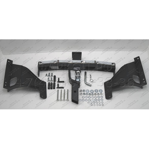 RDU-21-991124.00 PT GROUP Фаркоп с нержавеющей накладкой на Renault Duster 2021-2022 без подрезки бампера. Тип шара: E (легкосъемный шар под квадрат). Нагрузки: 1600/75 кг, масса фаркопа 19 кг (без электрики в комплекте)