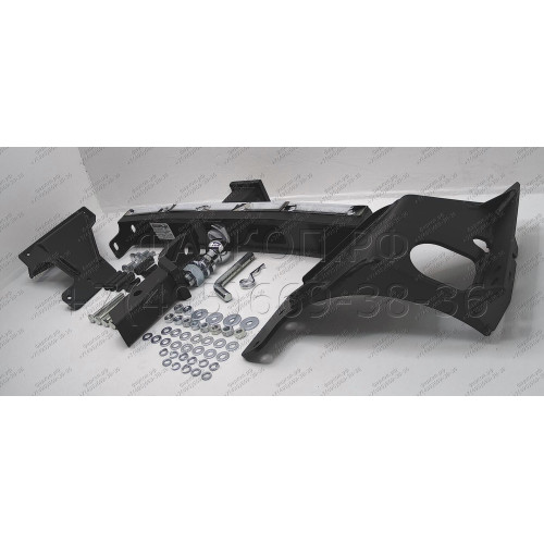 RDU-21-991124.00 PT GROUP Фаркоп с нержавеющей накладкой на Renault Duster 2021-2022 без подрезки бампера. Тип шара: E (легкосъемный шар под квадрат). Нагрузки: 1600/75 кг, масса фаркопа 19 кг (без электрики в комплекте)